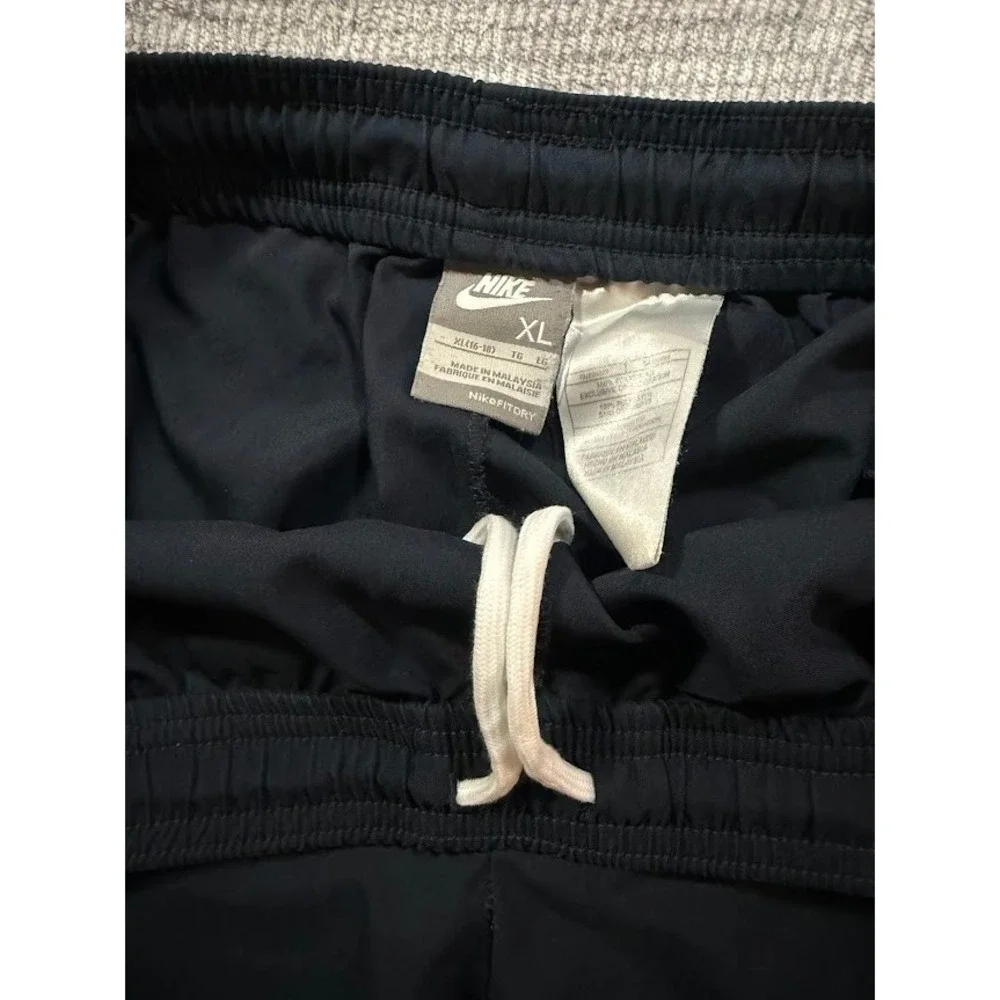 Nike Fit‎ Dry Track Pants Navy Blue White Piping XL Mens Small Split Hem 36X32